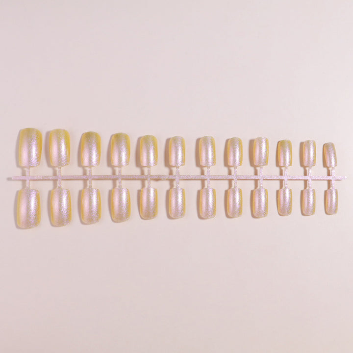 Glossy Reflective Press-On Nail Set Kalsten