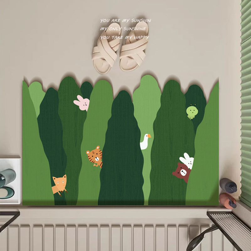 Playful Animal-Themed Bath Mat