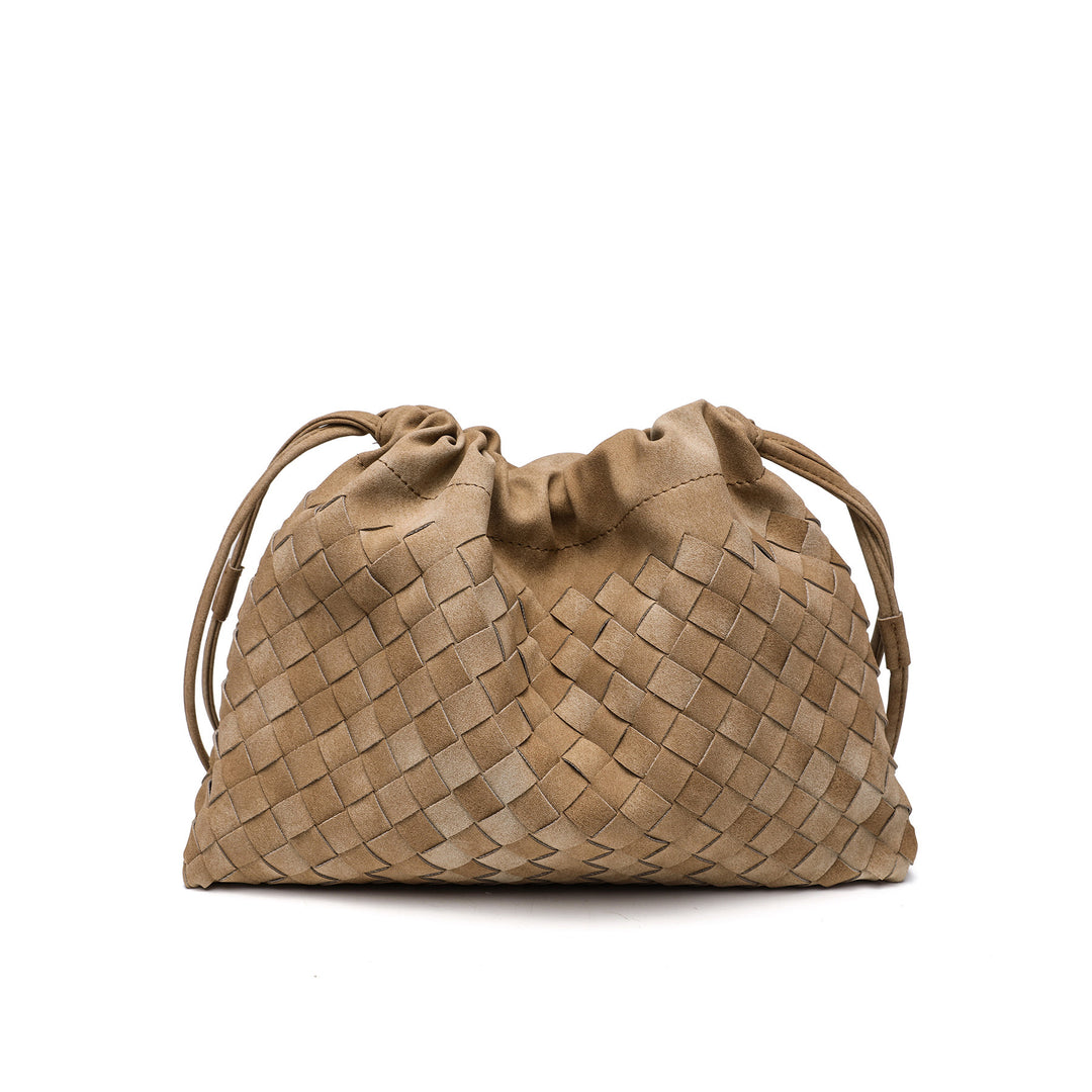 Woven Drawstring Shoulder Bag Kalsten