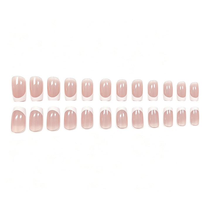 Classic French Tip Acrylic Nail Set Kalsten