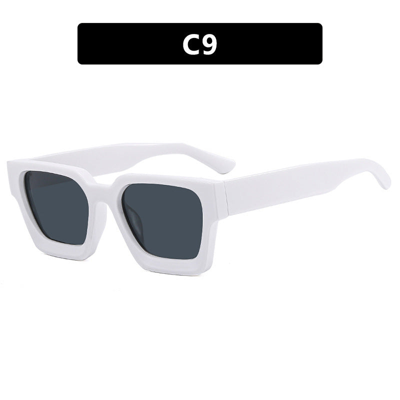 Ladies fashionable square sunglasses with yellow lenses Kalsten
