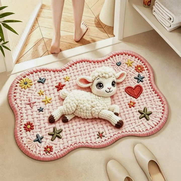 Cartoon-Themed Sauna Bath Mat