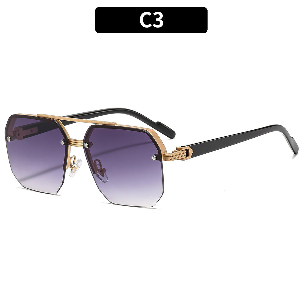 Elegant Geometric Oversized Sunglasses
