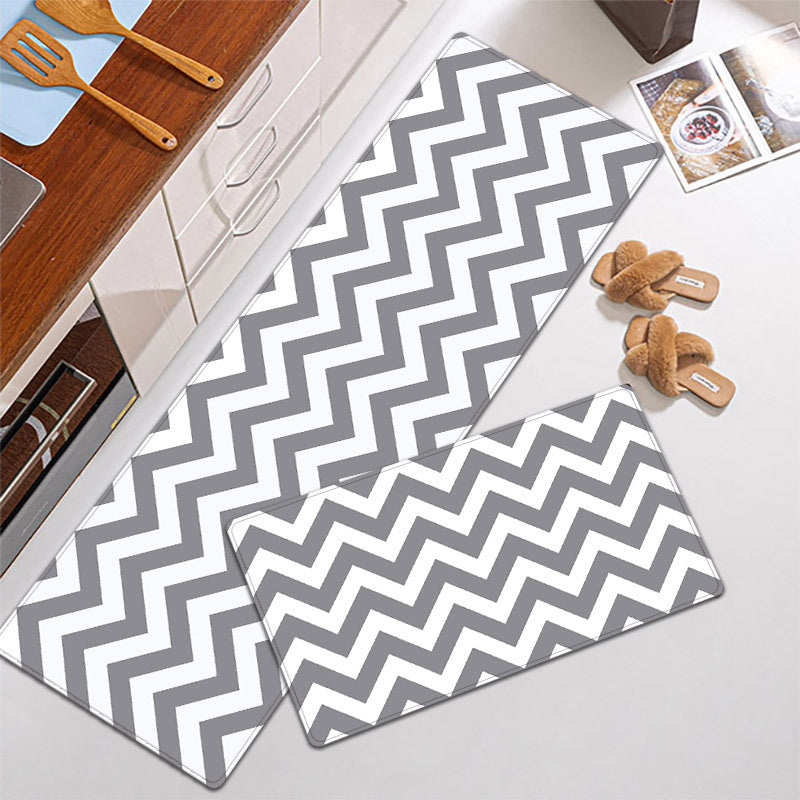 Modern Chevron Pattern Kitchen Mat Set Kalsten