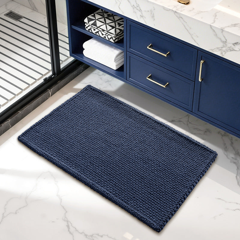 Textured Natural Fiber Bath Mat Kalsten