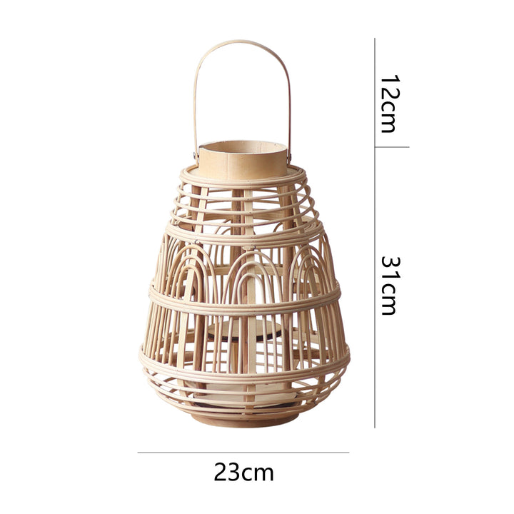 Rustic Rattan Lantern Kalsten