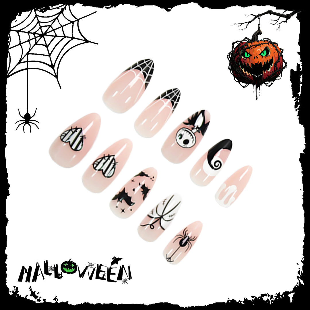 Halloween Artificial Nail Set with Playful-Spooky Designs Kalsten