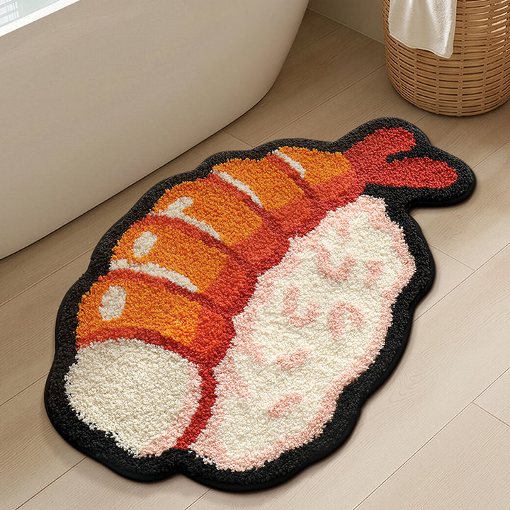 Sushi-Shaped Plush Bath Mat Kalsten