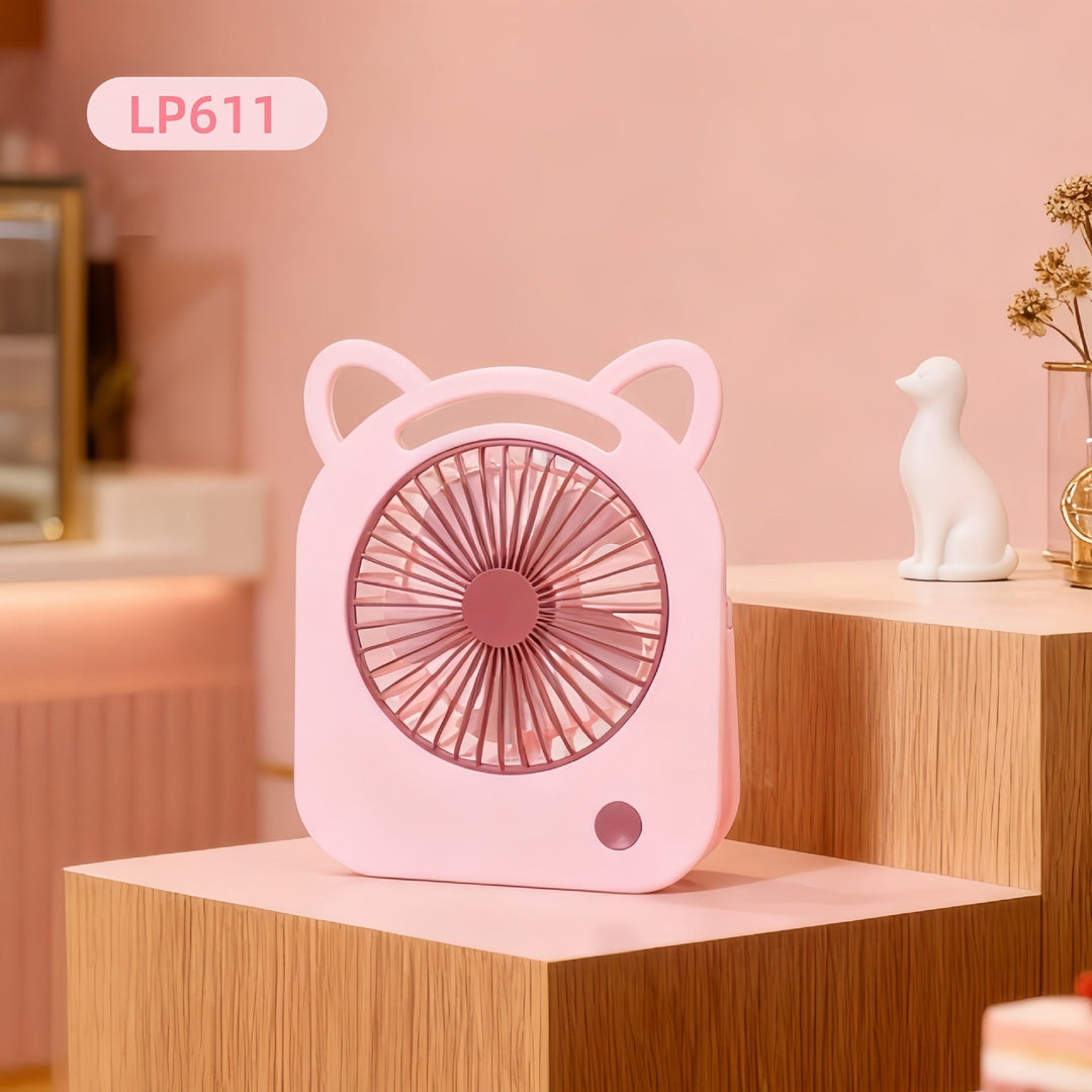 Ladies Portable Mini Table Fan with Cute Character Design Kalsten