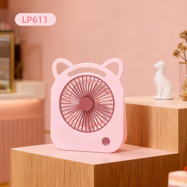 Ladies Portable Mini Table Fan with Cute Character Design Kalsten