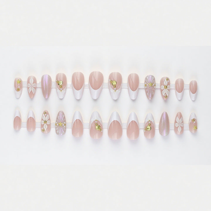 Glamorous Floral Stiletto Press-On Nail Set Kalsten