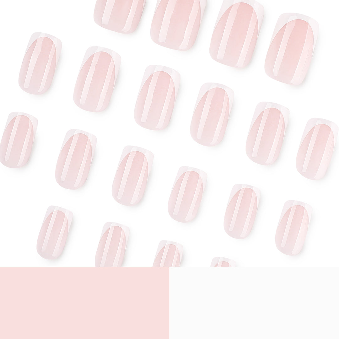 Artificial nail extensions with modern French tip Kalsten