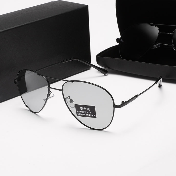 Men's polarized airplane sunglasses with ultra-light frame and UV protection Kalsten
