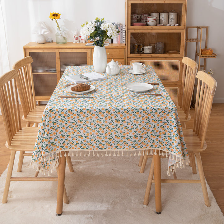 Leaf Print Decorative Tablecloth