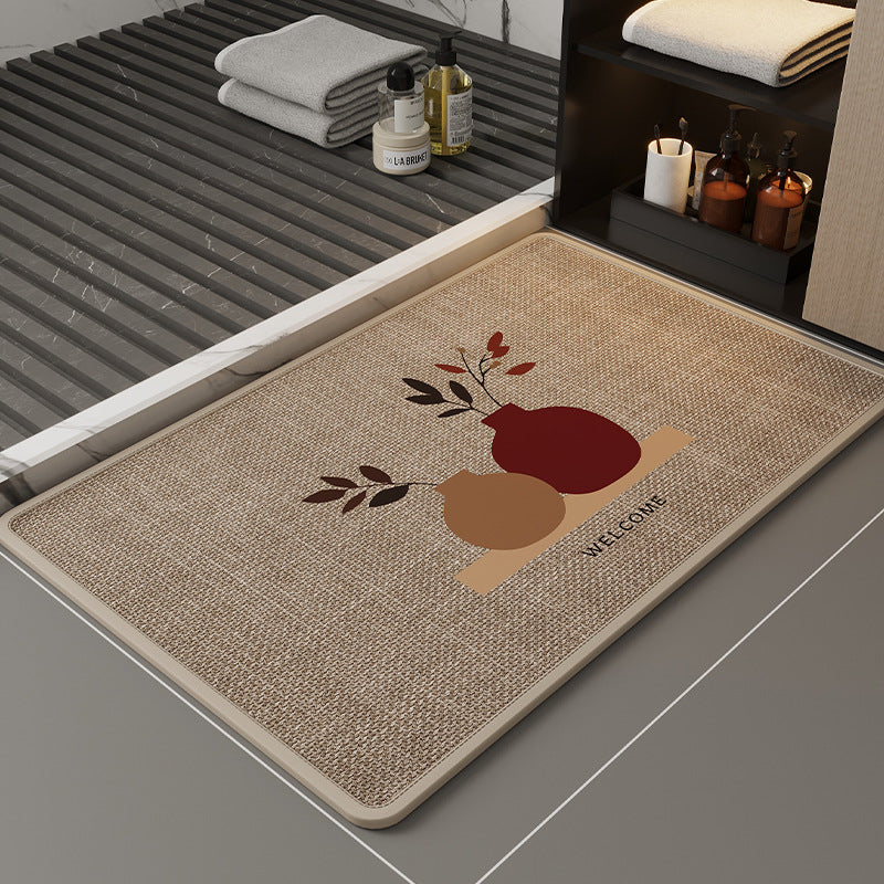Quick-Drying Fish-Themed Bath Mat