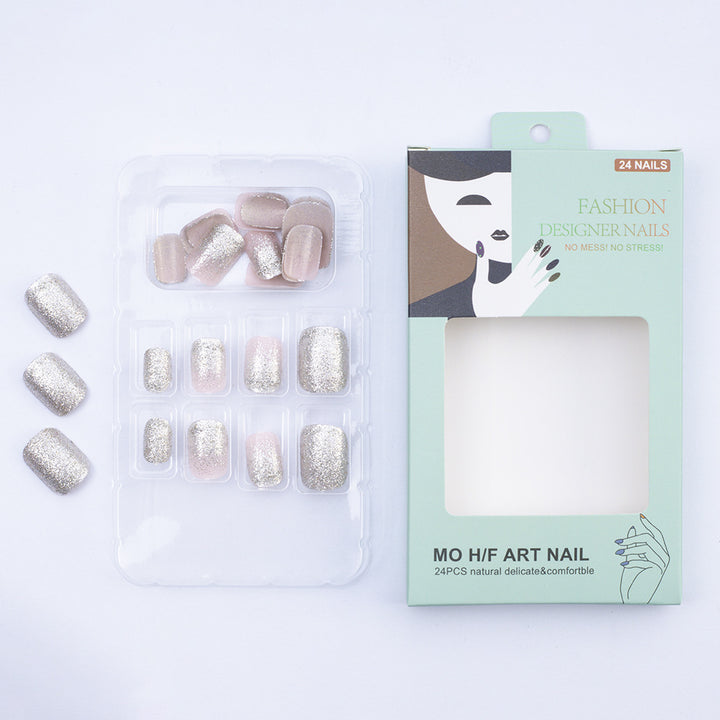 Elegant glitter pattern artificial nails Kalsten