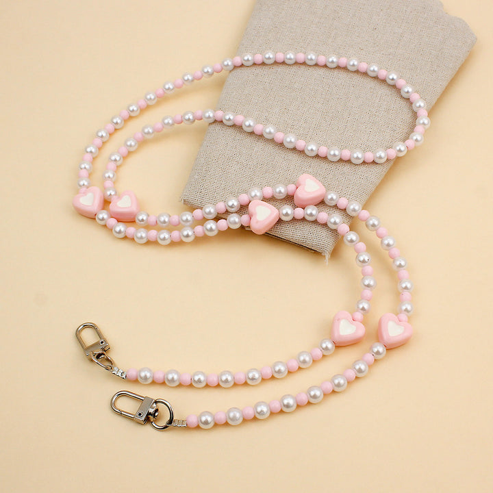 Heart-Embellished Beaded Eyewear Chain Kalsten