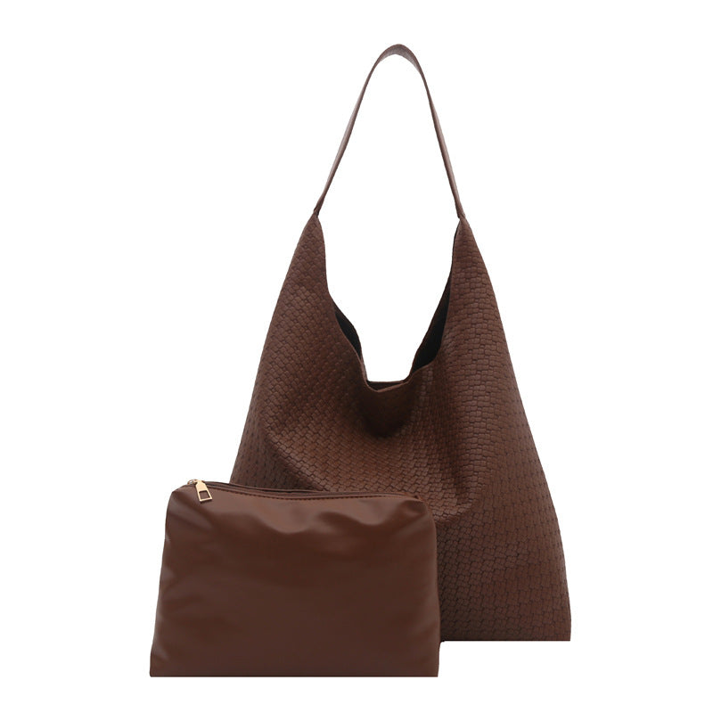 WoTextured Fabric Slouchy Tote Bag Kalsten