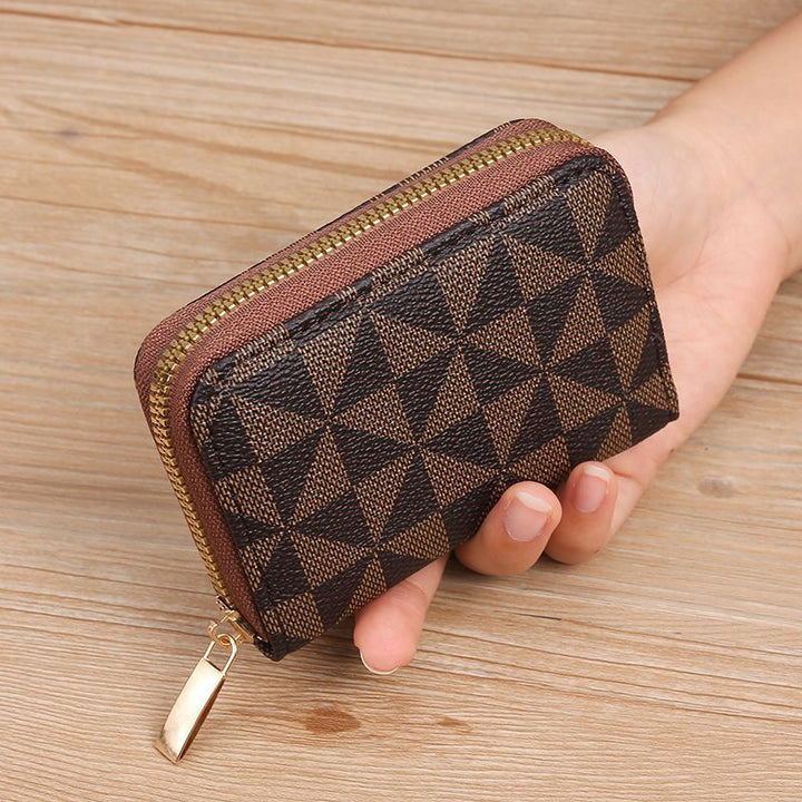 Geometric Patterned Zippered Coin Purse Kalsten