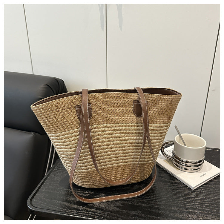 Stylish Straw Beach Tote Bag Kalsten