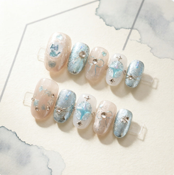 Artificial nails with elegant star design Kalsten