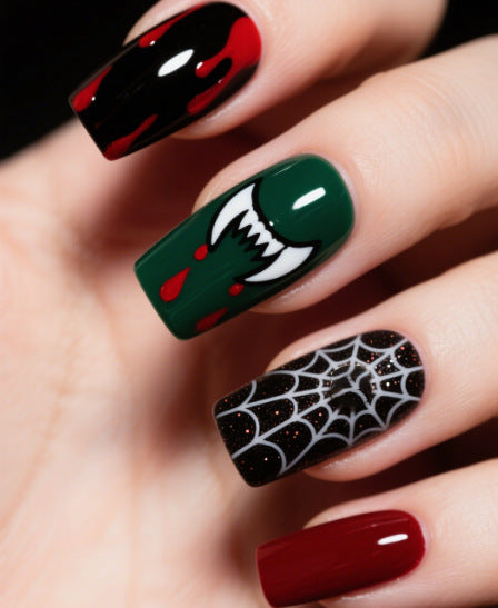 Artistic Halloween Themed Nail Art Kalsten