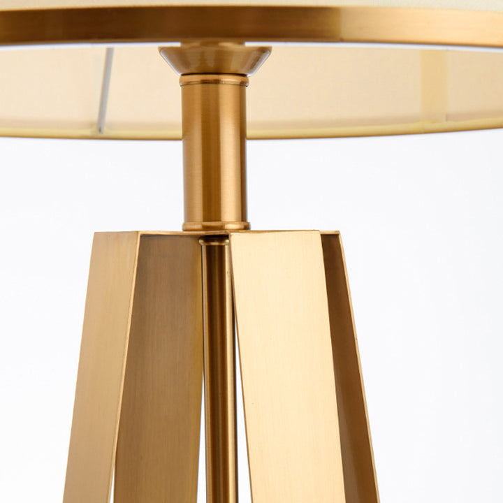Elegant Modern Table Lamp with Sculptural Gold Base