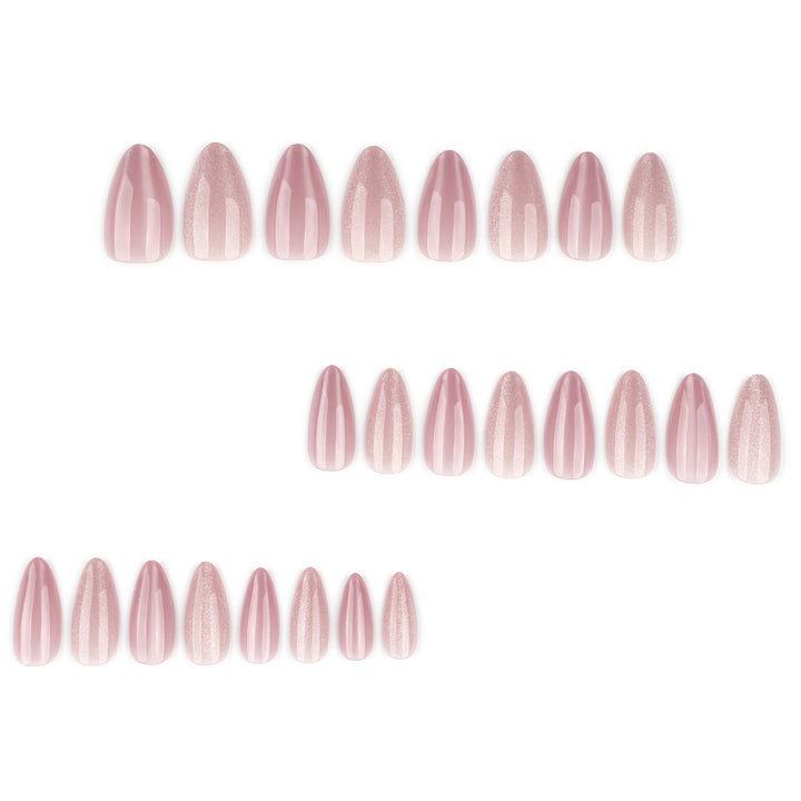 Glamorous artificial nails with glitter and pearlescent effect Kalsten