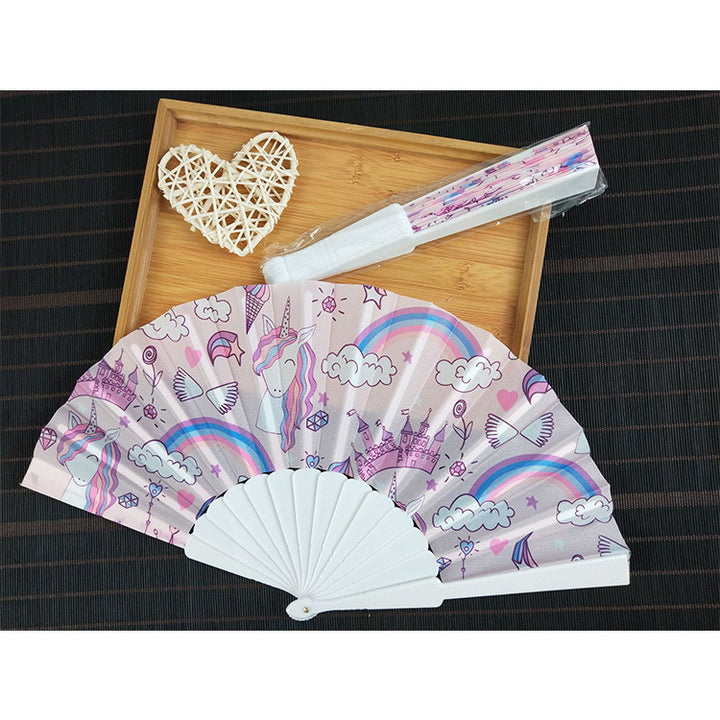 Ladies decorative fan with shimmering shell pattern Kalsten