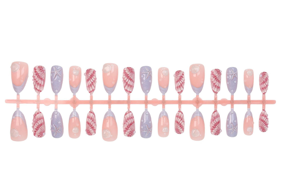 Nail art set with maritime shell and star motifs Kalsten