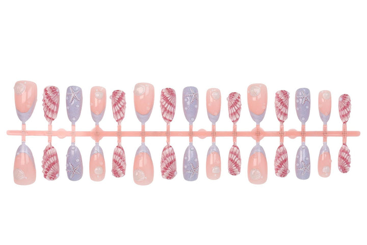Nail art set with maritime shell and star motifs Kalsten