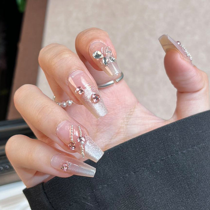 Stylish Press-On Nail Tips with Leopard Design Kalsten