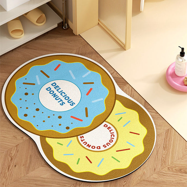 Fun Donut-Themed Bath Mat Kalsten
