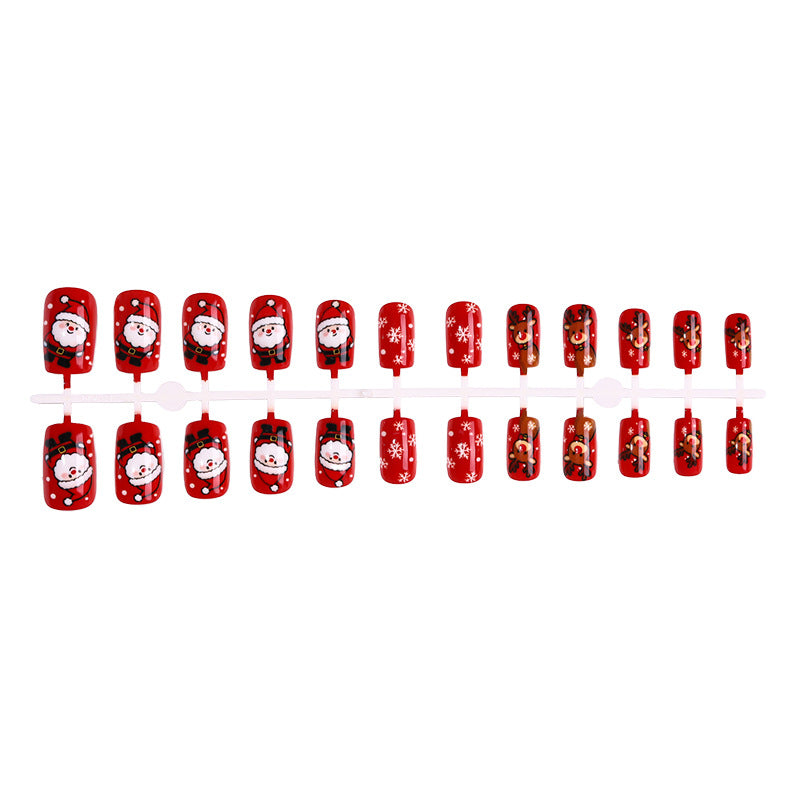Festive Holiday Themed Press-On Nail Art Set Kalsten