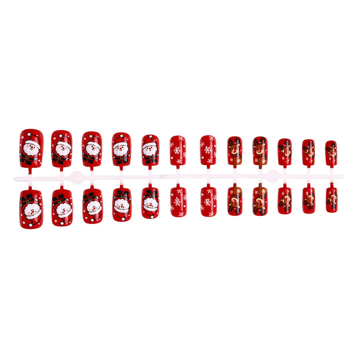 Festive Holiday Themed Press-On Nail Art Set Kalsten