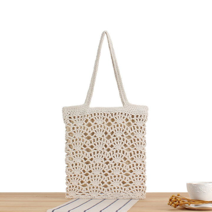 Handbag Made of Hand-Knotted Natural Material with Elegant Details Kalsten