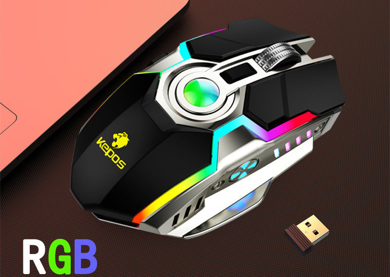 RGB Wireless Gaming Mouse with Customizable LED Lighting Kalsten