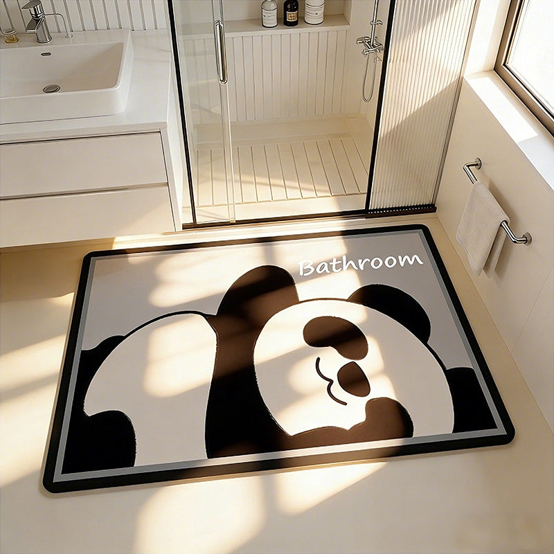 Cute Cartoon Bear-Themed Bath Mat Kalsten