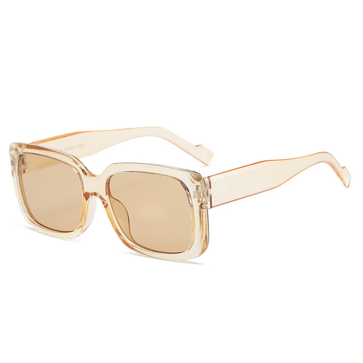 Women's fashionable square sunglasses with transparent frame and innovative design Kalsten
