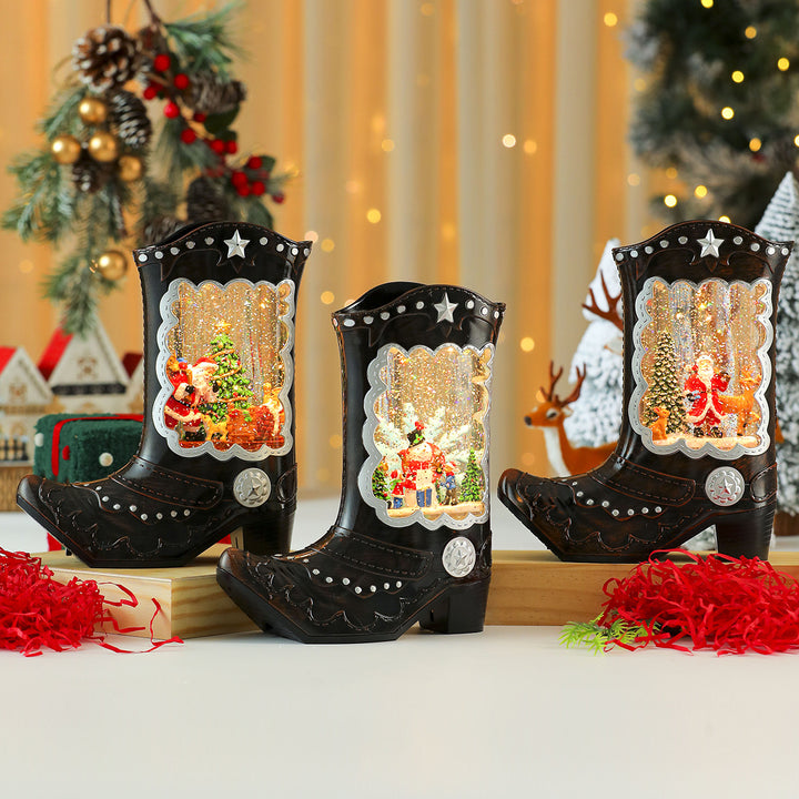 Decorative Snow Globe Boot Ornament Kalsten