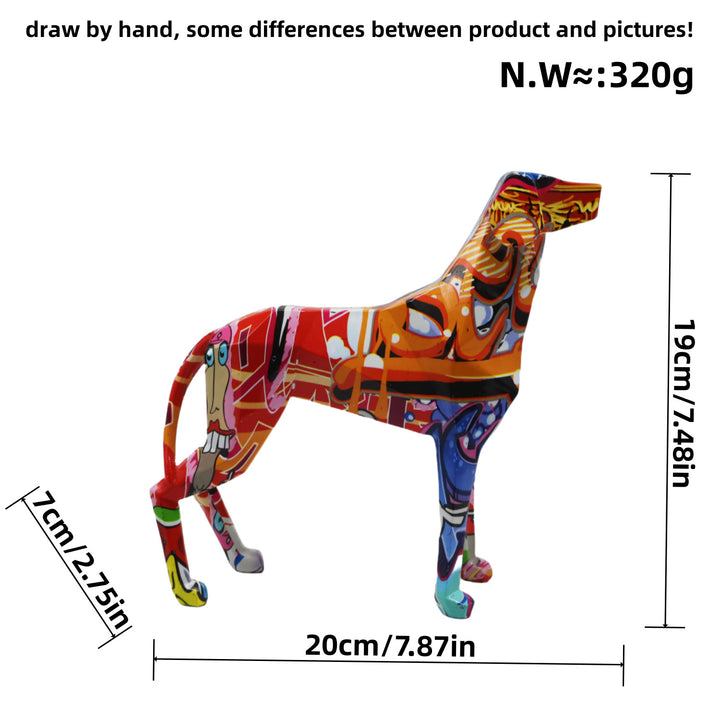 Colorful decorative figure of a dog in modern design Kalsten