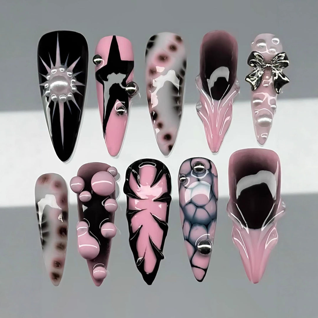 Ocean-Inspired 3D Decorative Press-On Nail Set Kalsten