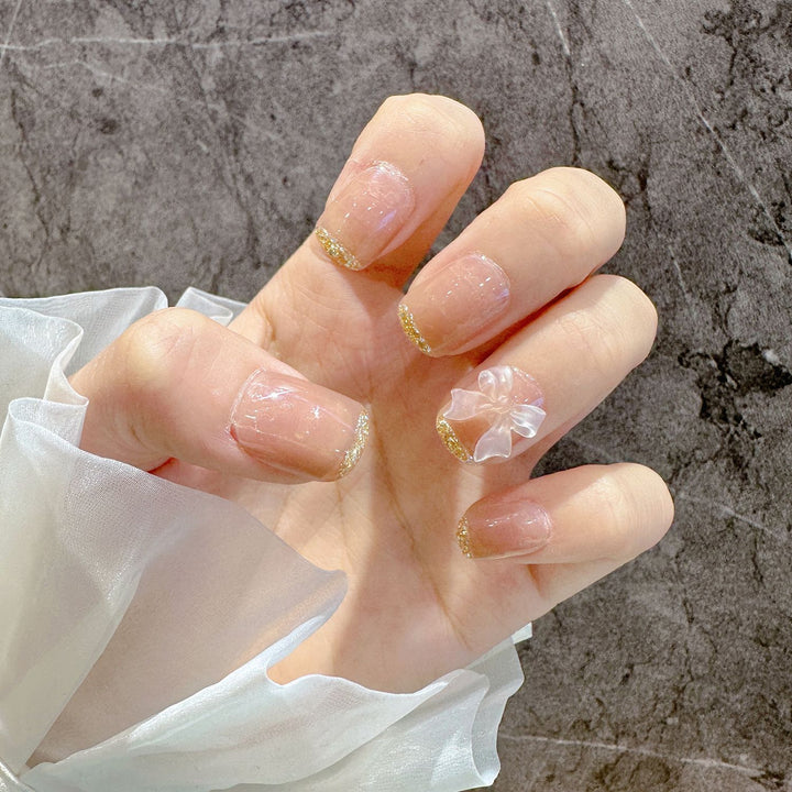 Elegant Glittered Press-On Nail Set Kalsten
