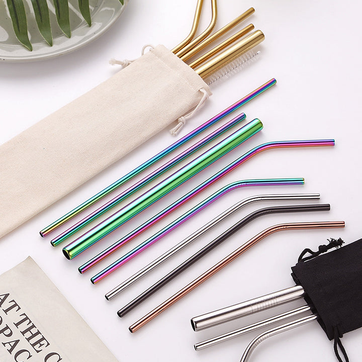 Stainless Steel Straw Set with Cleaning Brushes Kalsten
