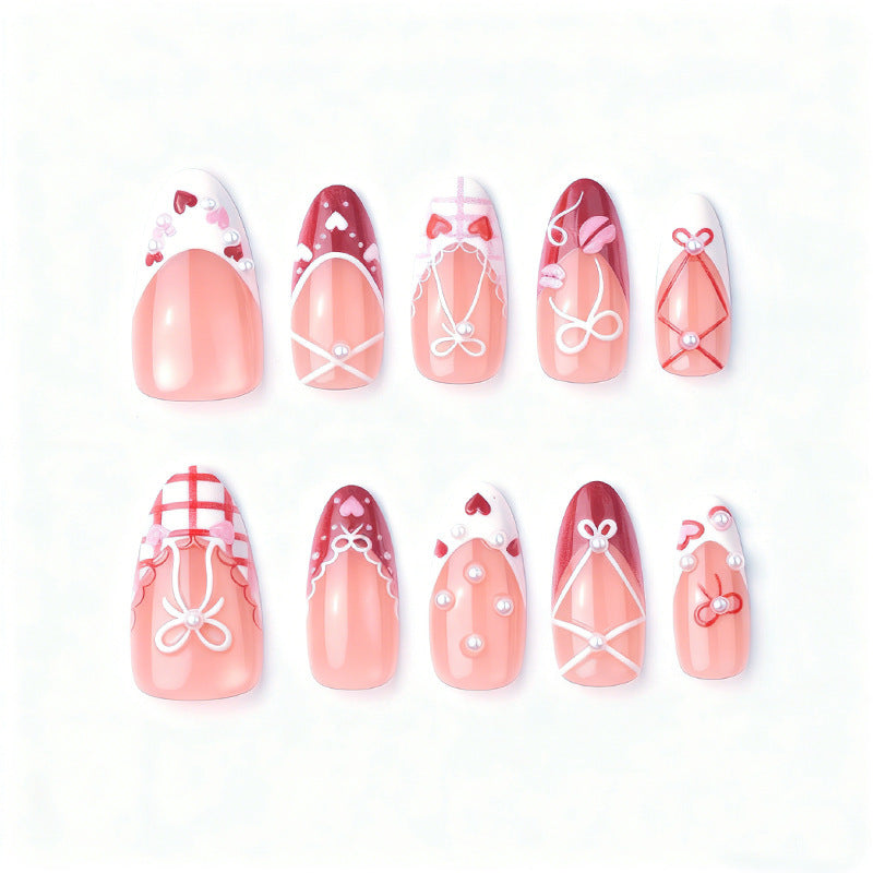 Decorative artificial nails in romantic design Kalsten