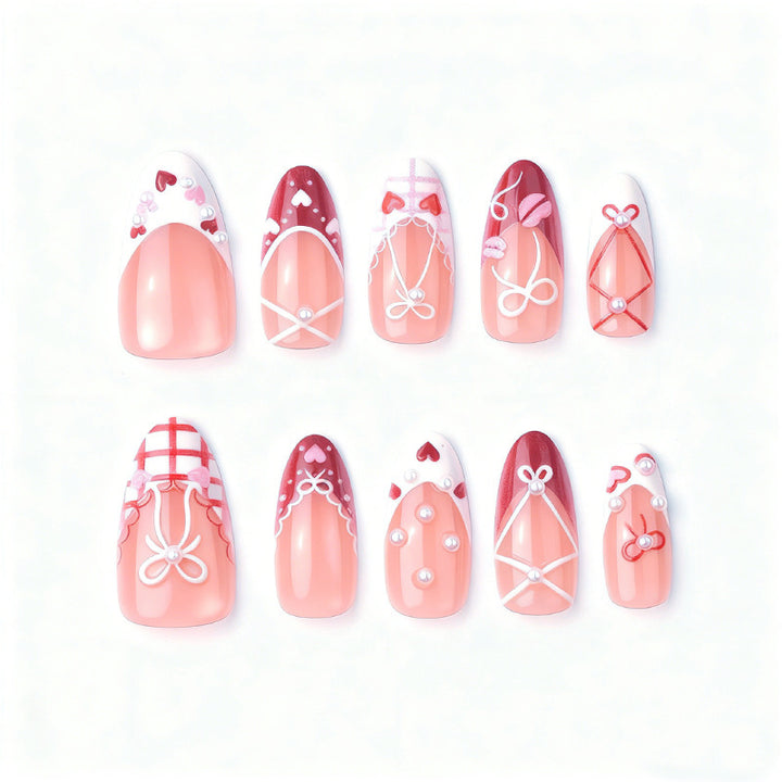 Decorative artificial nails in romantic design Kalsten