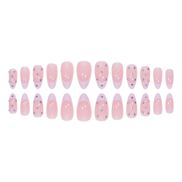 Elegant Artificial Nail Tips in Glamorous French Design Kalsten