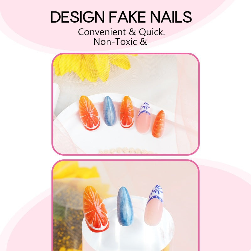 Nail Art Set with Fruity Motifs and Colorful Designs Kalsten