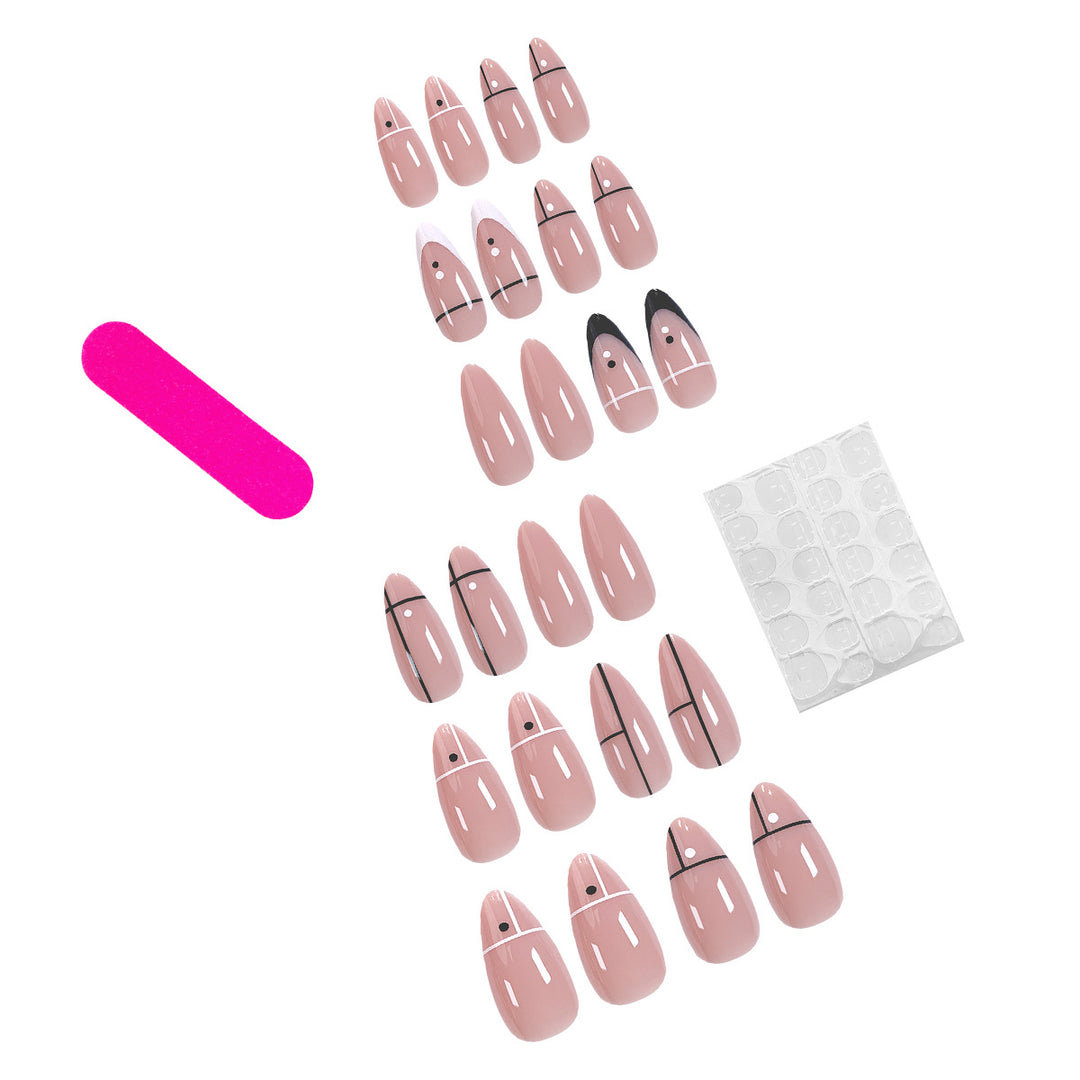 Artistic artificial nails with geometric design Kalsten