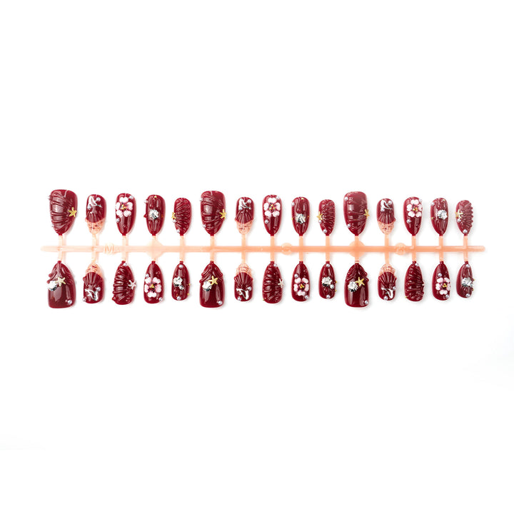 Premium artificial nails with floral and maritime motifs Kalsten